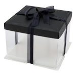 14" Transparent Cake Box 1 Tier 35x35x25 cm