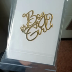 Boy or Girl - Acrylic Gold Side Topper