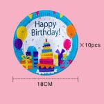 10pcs 7" Disposable Birthday Party plate Assorted Designs