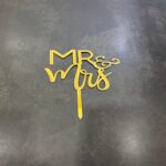 Mr. & Mrs. - acrylic gold topper
