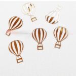 Hot air balloon- Acrylic gold  cutout set of 6pcs