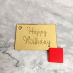 Acrylic Happy Birthday Tags 4x6cm