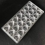 Acrylic Chocolate Mold - Diamond Hearts 21s