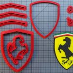 FERRARI Logo Cookie Cutter 7pcs Set
