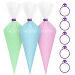100 pcs piping bags with 5 pcs bag tie set