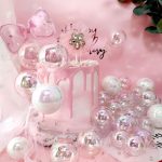 Shiny Bubble Balls Cake Decoration Topper 12pcs set