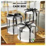 360° ROUND TRASNSPARENT CAKE BOX