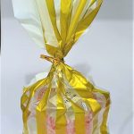 Cellophane Gold lines Plastic Bags for Biscuits Cookies (50s pack)