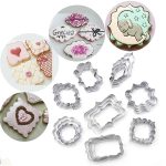 SS picture frame cookie cutter 4 pcs set Assorted