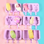 3 Cavity Silicone Popsicle Mold With Lid & Sticks