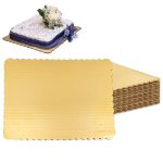 Gold Rectangle Cake Board  3mm thick
