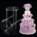 Multi layer cake piling spacer support frame transparent bottom fixed floating cake stand bracket