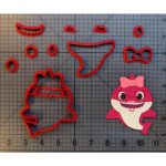 Mommy Shark Plastic Cookie Cutter Set - Pinkfong