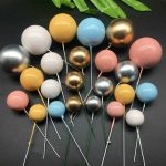 8 pcs Cake Decoration Round Foam Balls set with Stick