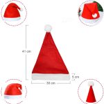 Christmas Red fluffy plush fabric Santa Hat