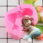 3D Sleeping Mermaid Silicone Mold