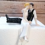 3D Wedding Couple Cake Topper (15cm) - 2