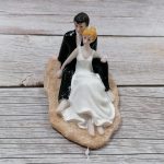3D Wedding Couple Cake Topper (15cm) - 1