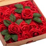 Artificial Rose flower for cake decor RED