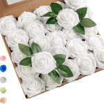 Artificial Rose flower for cake decor- White