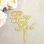 Boy or Girl - Acrylic Gold Topper