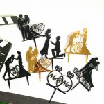 Mr & Mrs Theme Cake Topper - Design 2