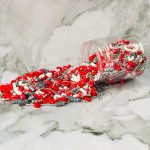 Mixed Sugar Sprinkles (Red Silver White Stars)- 50g