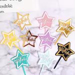 Happy Birthday Star Acrylic Cake Topper