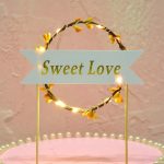 LED Cake Topper Sweet Love Floral Decoration Party Cake Topper