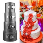 Cake baking pan - double height 4"