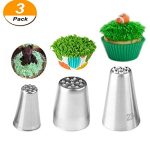 Nozzle / Icing tip - Stainless steel 3's grass set