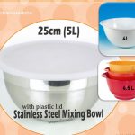 Stainless Steel Mixing Bowl 
(with plastic lid)