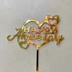Happy anniversary Acrylic topper with heart