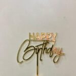 Happy Birthday Acrylic Mini Topper 2.5 inch