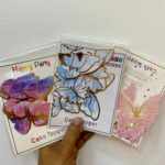 10Pcs set  Paper Butterfly Cake decorations -Marble Print  Mixed colours