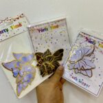 10 Pcs set Butterfly for Cake Decorations - Colours with Golden lines