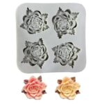 Silicon Fondant Mould Rose 4 In 1 (8*8cm)