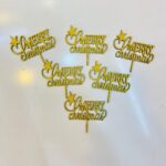 Christmas Topper Mdf 6pcs Gold