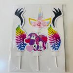 UNICORN THEME PAPER CAKE TOPPER