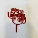 Happy Valentine's Day cake Topper Red
