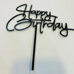 Happy Birthday  Acrylic Gold Topper 13