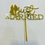 JUST MARRIED ACRYLIC TOPPER