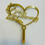 HAPPY ANNIVERSARY GOLD TOPPER