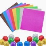 Square Colorful Chocolate Wrappers Aluminium Foil 100pcs set (10*10cm)