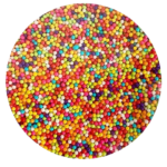 Rainbow Sugar Balls Sprinkles 2mm - 50gm