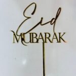 Eid Mubarak Acrylic Topper Gold T1