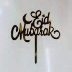 Eid Mubarak Acrylic Topper Gold T2
