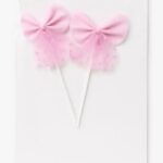 2 Piece Pink Ribbon Cake Topper