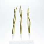 Twisted  Cake Candle Metalic 6pcs set