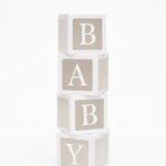 Baby Blocks Decoration Box – Golden Alphabet Display